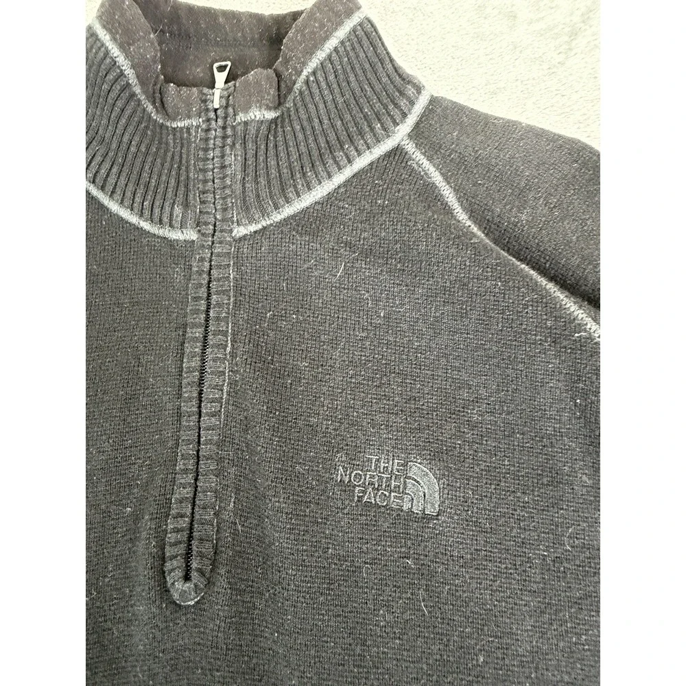 The North Face 1/4 Zip Sweater Men's Size Large Black